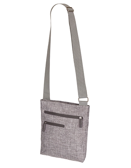Carry Bag - Virginia zum Besticken und Bedrucken in der Farbe Grey Melange-Black mit Ihren Logo, Schriftzug oder Motiv.