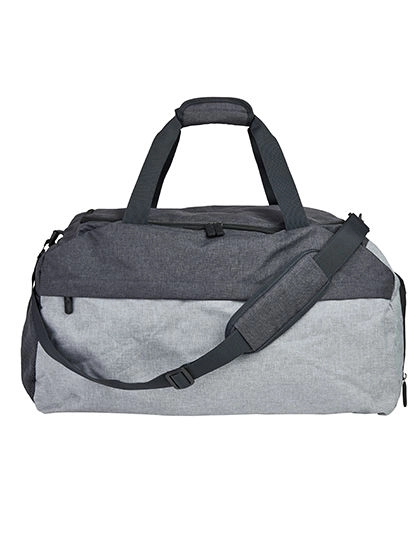 Sports Bag - Oslo zum Besticken und Bedrucken in der Farbe Dark Grey Melange-Light Grey Melange mit Ihren Logo, Schriftzug oder Motiv.