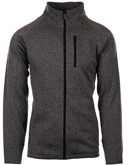 Men´s Full Zip Sweater Knit Jacket zum Besticken und Bedrucken in der Farbe Steel mit Ihren Logo, Schriftzug oder Motiv.