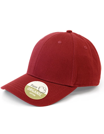 Organic Cotton Cap zum Besticken und Bedrucken in der Farbe Red mit Ihren Logo, Schriftzug oder Motiv.