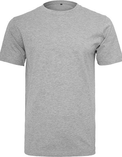 T-Shirt Round Neck zum Besticken und Bedrucken in der Farbe Heather Grey mit Ihren Logo, Schriftzug oder Motiv.