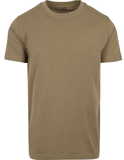 T-Shirt Round Neck zum Besticken und Bedrucken in der Farbe Olive mit Ihren Logo, Schriftzug oder Motiv.