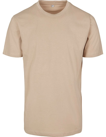 T-Shirt Round Neck zum Besticken und Bedrucken in der Farbe Sand mit Ihren Logo, Schriftzug oder Motiv.