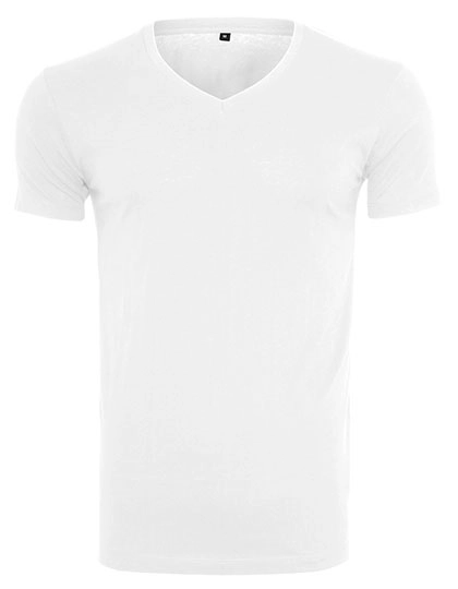 Light T-Shirt V-Neck zum Besticken und Bedrucken in der Farbe White mit Ihren Logo, Schriftzug oder Motiv.