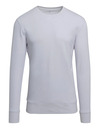 Light Crew Sweatshirt zum Besticken und Bedrucken in der Farbe White mit Ihren Logo, Schriftzug oder Motiv.