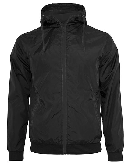Windrunner Jacket zum Besticken und Bedrucken in der Farbe Black-Black mit Ihren Logo, Schriftzug oder Motiv.