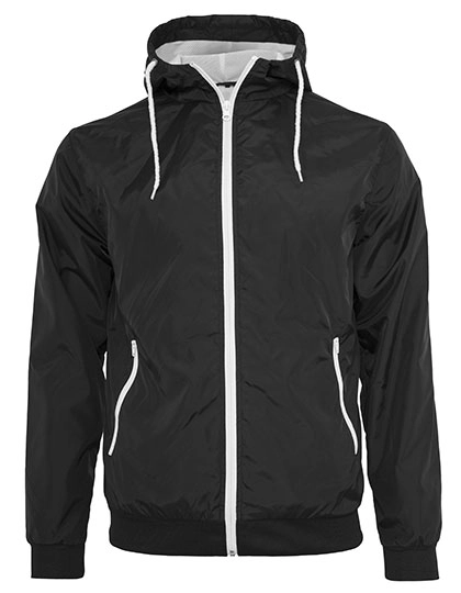 Windrunner Jacket zum Besticken und Bedrucken in der Farbe Black-White mit Ihren Logo, Schriftzug oder Motiv.