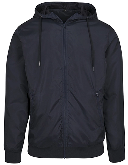 Windrunner Jacket zum Besticken und Bedrucken in der Farbe Navy-Navy mit Ihren Logo, Schriftzug oder Motiv.