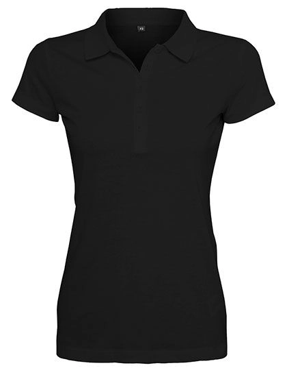 Ladies´ Jersey Polo zum Besticken und Bedrucken in der Farbe Black mit Ihren Logo, Schriftzug oder Motiv.