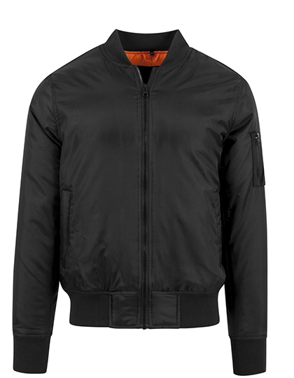 Bomber Jacket zum Besticken und Bedrucken in der Farbe Black mit Ihren Logo, Schriftzug oder Motiv.
