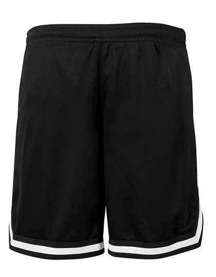 Two-tone Mesh Shorts zum Besticken und Bedrucken in der Farbe Black-Black-White mit Ihren Logo, Schriftzug oder Motiv.