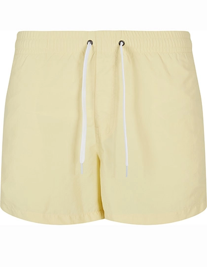 Swim Shorts zum Besticken und Bedrucken in der Farbe Soft Yellow mit Ihren Logo, Schriftzug oder Motiv.