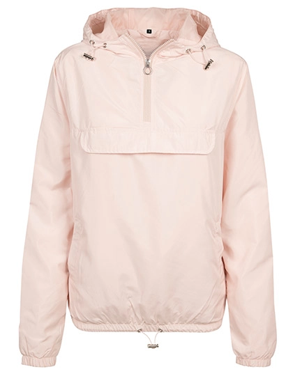 Ladies´ Basic Pull Over Jacket zum Besticken und Bedrucken in der Farbe Light Pink mit Ihren Logo, Schriftzug oder Motiv.