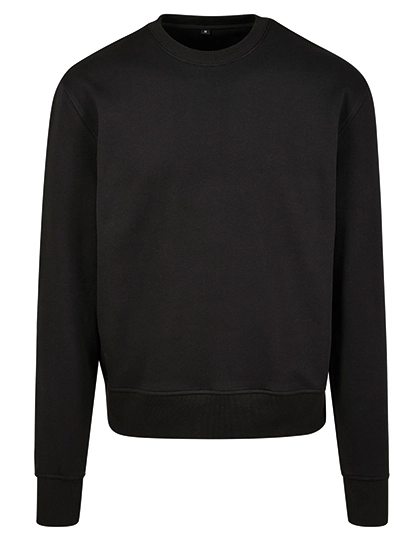 Premium Oversize Crewneck Sweatshirt zum Besticken und Bedrucken in der Farbe Black mit Ihren Logo, Schriftzug oder Motiv.