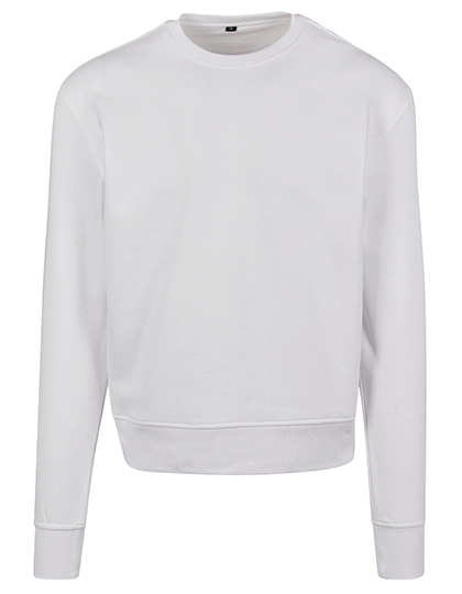 Premium Oversize Crewneck Sweatshirt zum Besticken und Bedrucken in der Farbe White mit Ihren Logo, Schriftzug oder Motiv.