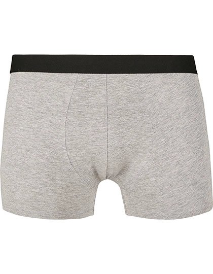 Men Boxer Shorts 2-Pack zum Besticken und Bedrucken in der Farbe Heather Grey mit Ihren Logo, Schriftzug oder Motiv.
