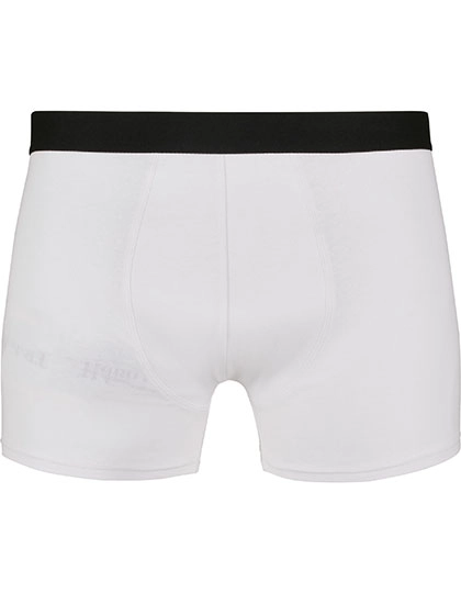 Men Boxer Shorts 2-Pack zum Besticken und Bedrucken in der Farbe White mit Ihren Logo, Schriftzug oder Motiv.