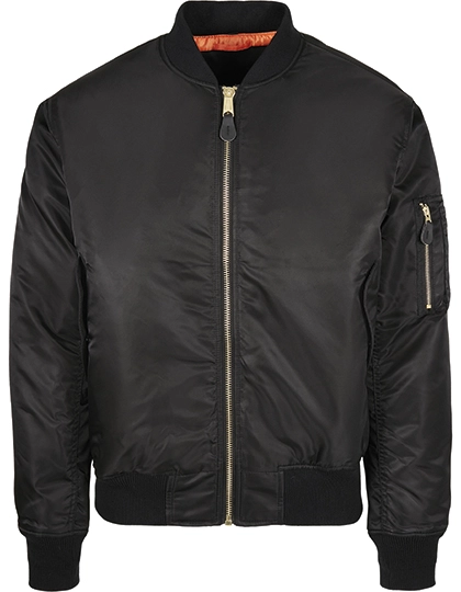 MA1 Jacket zum Besticken und Bedrucken in der Farbe Black mit Ihren Logo, Schriftzug oder Motiv.