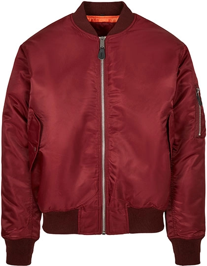 MA1 Jacket zum Besticken und Bedrucken in der Farbe Burgundy mit Ihren Logo, Schriftzug oder Motiv.
