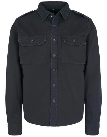 Vintage Shirt Long Sleeve zum Besticken und Bedrucken in der Farbe Black mit Ihren Logo, Schriftzug oder Motiv.