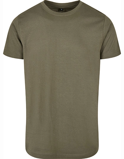 Basic Round Neck T-Shirt zum Besticken und Bedrucken in der Farbe Olive mit Ihren Logo, Schriftzug oder Motiv.