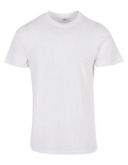 Basic Round Neck T-Shirt zum Besticken und Bedrucken in der Farbe White mit Ihren Logo, Schriftzug oder Motiv.