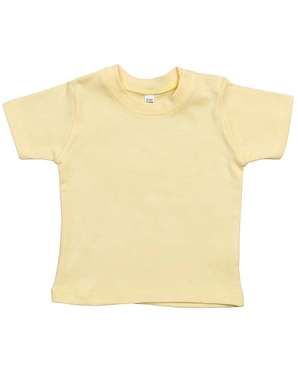 Baby T zum Besticken und Bedrucken in der Farbe Soft Yellow mit Ihren Logo, Schriftzug oder Motiv.