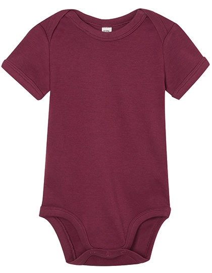 Baby Bodysuit zum Besticken und Bedrucken in der Farbe Burgundy mit Ihren Logo, Schriftzug oder Motiv.