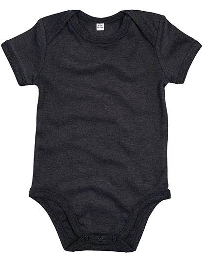 Baby Bodysuit zum Besticken und Bedrucken in der Farbe Charcoal Grey Melange mit Ihren Logo, Schriftzug oder Motiv.