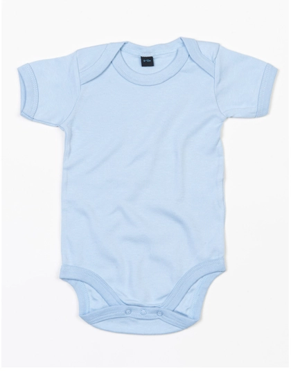 Baby Bodysuit zum Besticken und Bedrucken in der Farbe Dusty Blue mit Ihren Logo, Schriftzug oder Motiv.