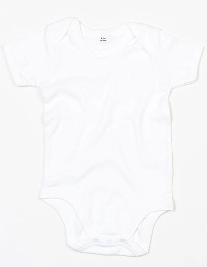 Baby Bodysuit zum Besticken und Bedrucken in der Farbe White mit Ihren Logo, Schriftzug oder Motiv.