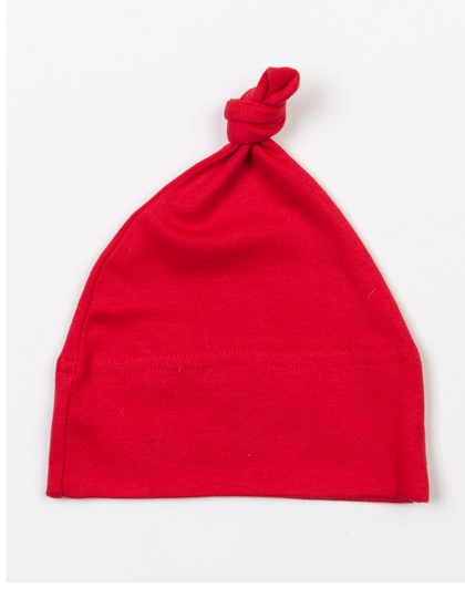 Baby One Knot Hat zum Besticken und Bedrucken in der Farbe Red mit Ihren Logo, Schriftzug oder Motiv.