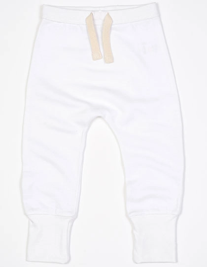 Baby Sweatpants zum Besticken und Bedrucken in der Farbe White mit Ihren Logo, Schriftzug oder Motiv.