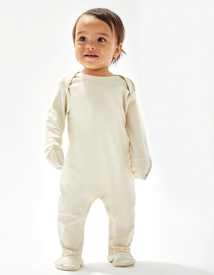 Baby Envelope Sleepsuit With Scratch Mitts zum Besticken und Bedrucken mit Ihren Logo, Schriftzug oder Motiv.