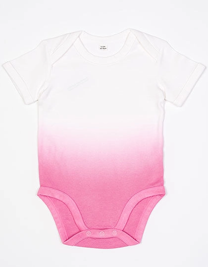 Baby Dips Bodysuit zum Besticken und Bedrucken in der Farbe White-Bubble Gum Pink mit Ihren Logo, Schriftzug oder Motiv.