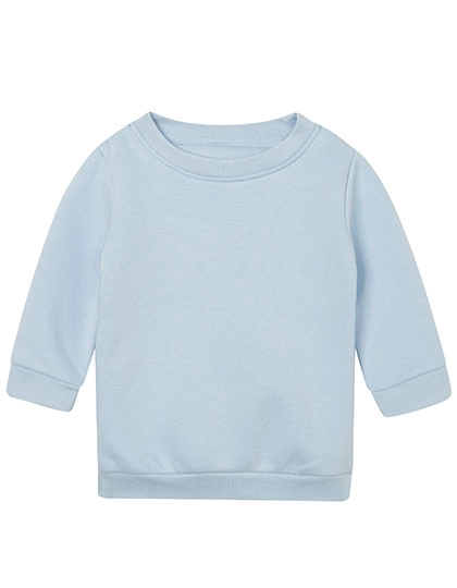 Baby Essential Sweatshirt zum Besticken und Bedrucken in der Farbe Dusty Blue mit Ihren Logo, Schriftzug oder Motiv.