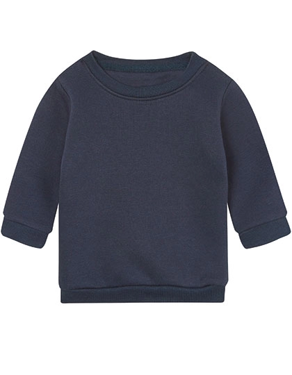 Baby Essential Sweatshirt zum Besticken und Bedrucken in der Farbe Navy mit Ihren Logo, Schriftzug oder Motiv.