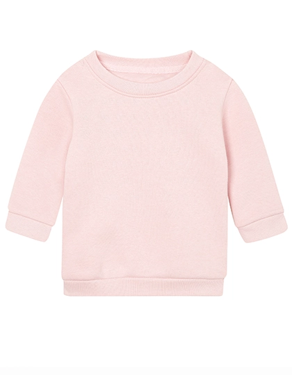 Baby Essential Sweatshirt zum Besticken und Bedrucken in der Farbe Soft Pink mit Ihren Logo, Schriftzug oder Motiv.
