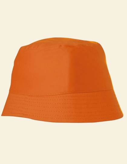 Baumwoll-Sonnenhut zum Besticken und Bedrucken in der Farbe Orange mit Ihren Logo, Schriftzug oder Motiv.