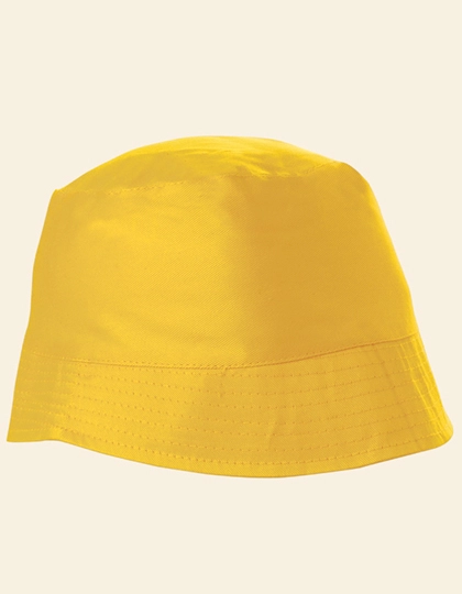Baumwoll-Sonnenhut zum Besticken und Bedrucken in der Farbe Yellow mit Ihren Logo, Schriftzug oder Motiv.