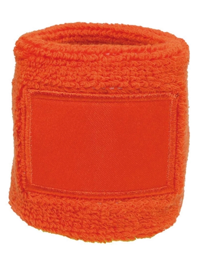 Schweißarmband zum Besticken und Bedrucken in der Farbe Orange mit Ihren Logo, Schriftzug oder Motiv.