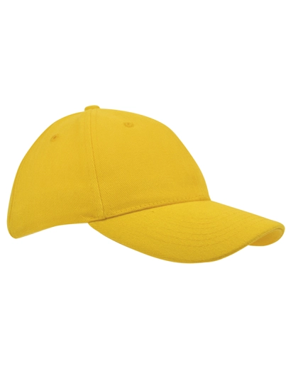 Heavy Brushed Cap zum Besticken und Bedrucken in der Farbe Yellow mit Ihren Logo, Schriftzug oder Motiv.