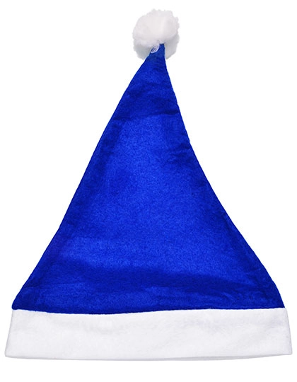 Christmas Hat / Nikolaus Mütze zum Besticken und Bedrucken in der Farbe Royal Blue-White mit Ihren Logo, Schriftzug oder Motiv.