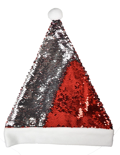 Christmas Hat / Nikolaus Mütze mit Pailletten zum Besticken und Bedrucken mit Ihren Logo, Schriftzug oder Motiv.