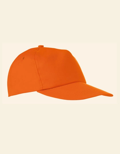 Baumwoll-Cap zum Besticken und Bedrucken in der Farbe Orange mit Ihren Logo, Schriftzug oder Motiv.