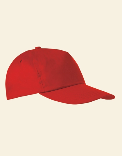 Baumwoll-Cap zum Besticken und Bedrucken in der Farbe Red mit Ihren Logo, Schriftzug oder Motiv.