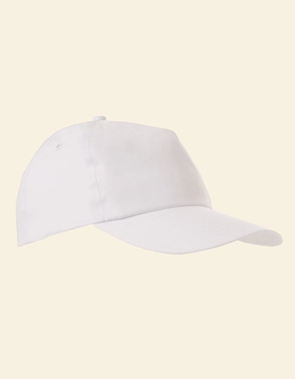 Baumwoll-Cap zum Besticken und Bedrucken in der Farbe White mit Ihren Logo, Schriftzug oder Motiv.
