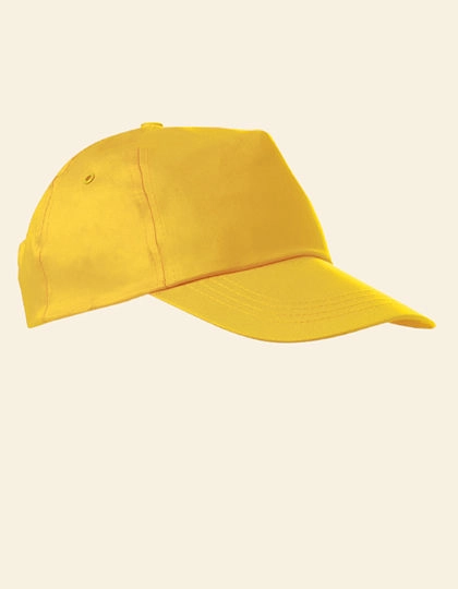 Baumwoll-Cap zum Besticken und Bedrucken in der Farbe Yellow mit Ihren Logo, Schriftzug oder Motiv.