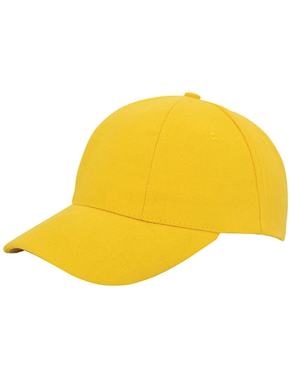 Baumwoll-Cap Low Profile/Brushed zum Besticken und Bedrucken in der Farbe Yellow mit Ihren Logo, Schriftzug oder Motiv.