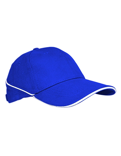 Cap White-Stripe zum Besticken und Bedrucken in der Farbe Royal Blue mit Ihren Logo, Schriftzug oder Motiv.